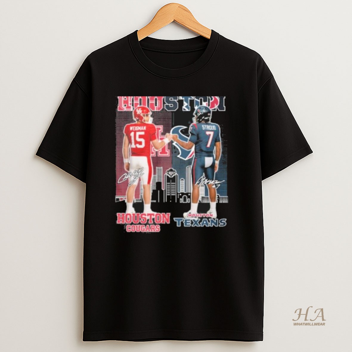 Official Houston Cougars Conner Weigman And Houston Texans Cj Stroud T Shirt