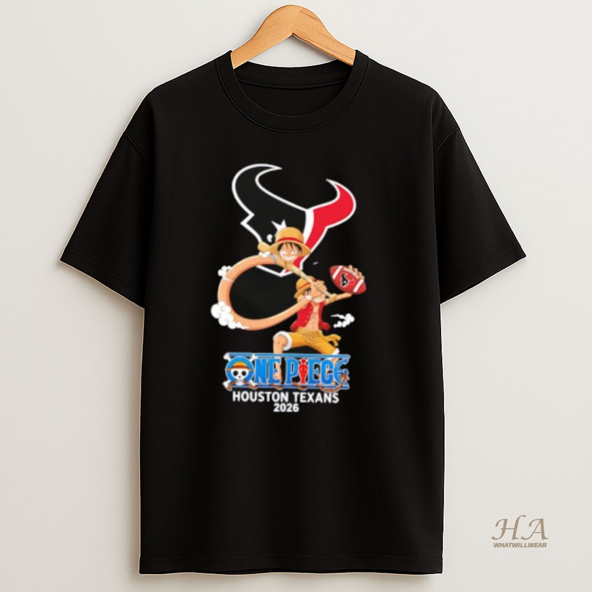 Official Houston Texans One Piece 2026 Luffy T Shirt