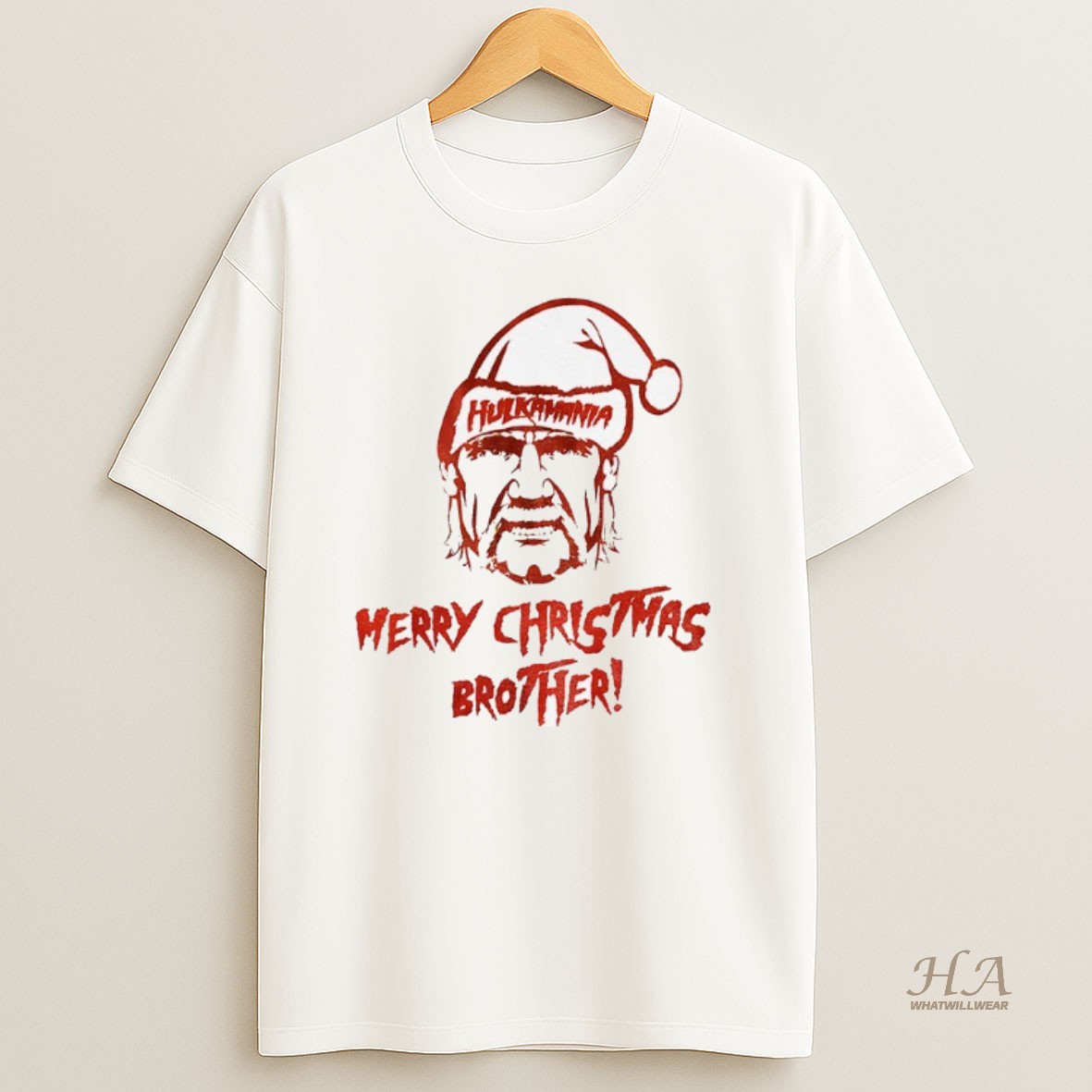 Official Hulk Hogan Hulkamania Merry Christmas Brother Shirt