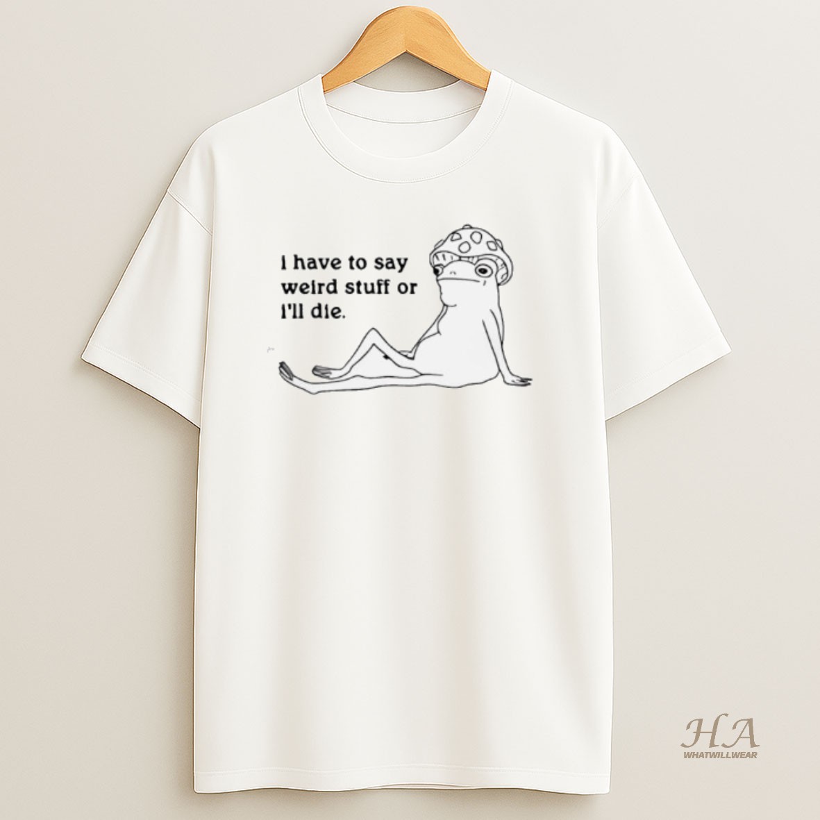 Official I Have To Say Weird Stuff Frog Graphic T Shirt