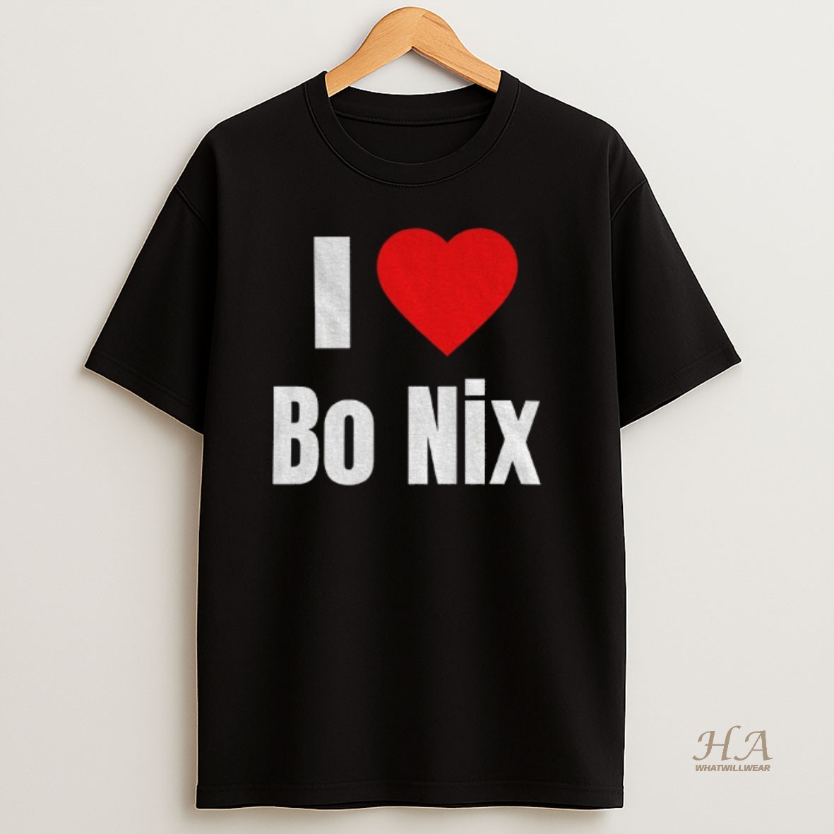 Official I Heart Bo Nix T Shirt