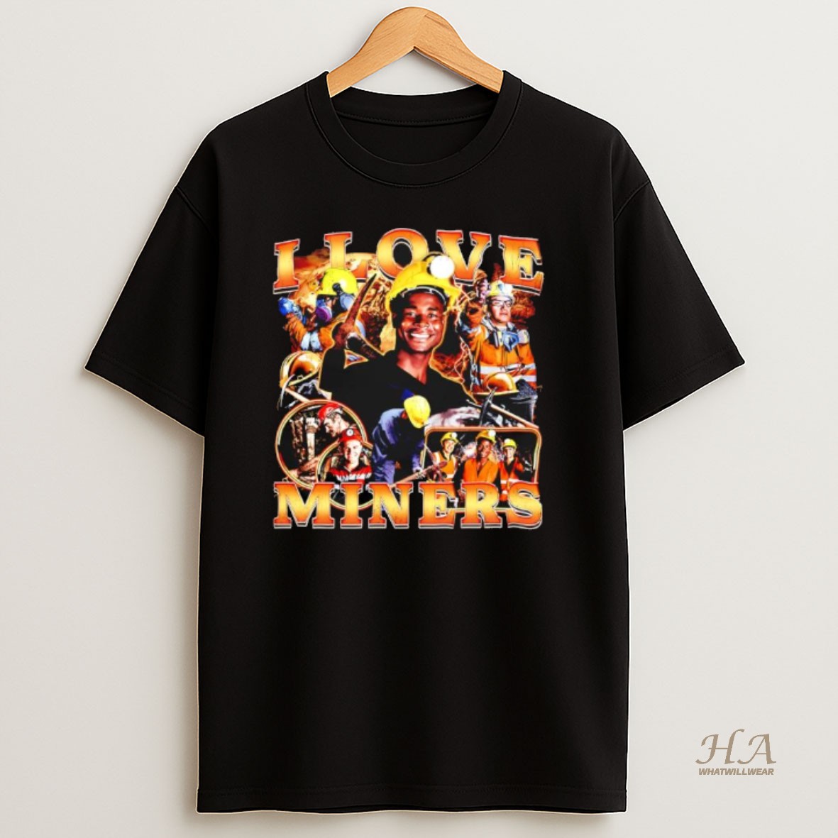 Official I Love Miners Minors Graphic T Shirt