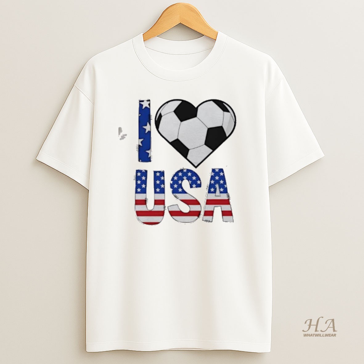 Official I Love Usa Soccer Usa Flag T Shirt