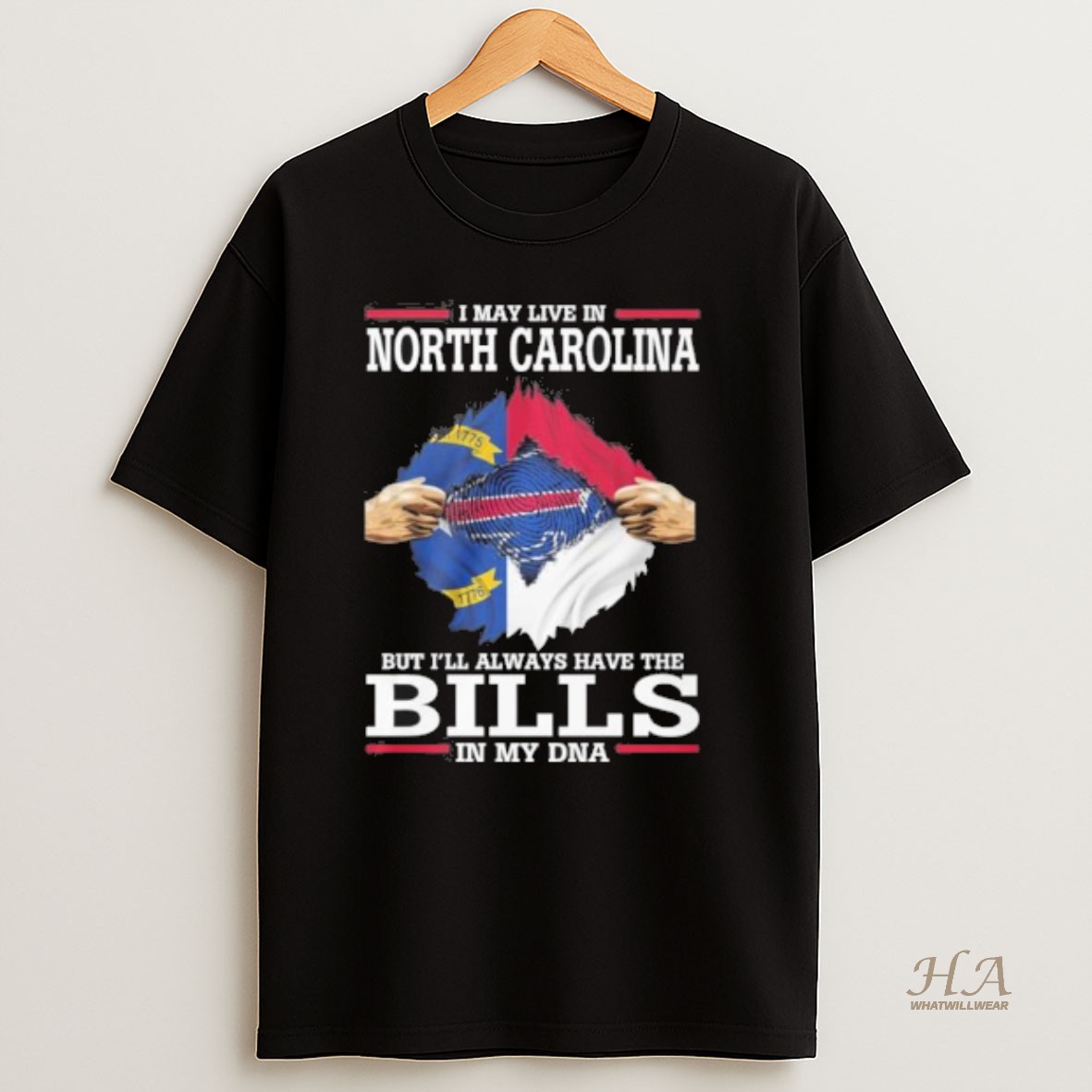 Official I May Live In North Carolina But Ill Always Have The Buffalo Bills T Shirt