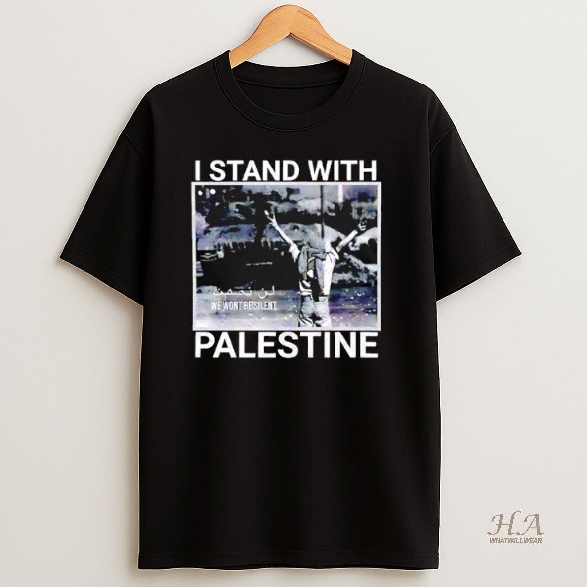 Official I Stand With Palestine We Wont Be Silent Graphic T Shirt