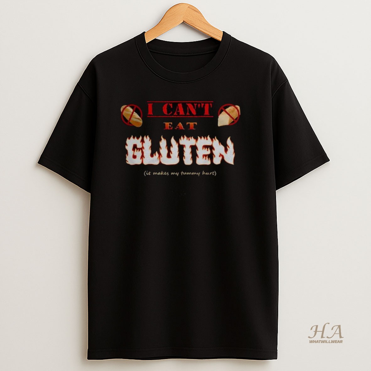 Official I Cant Eat Gluten It Makes My Tummy Hurt Shirt