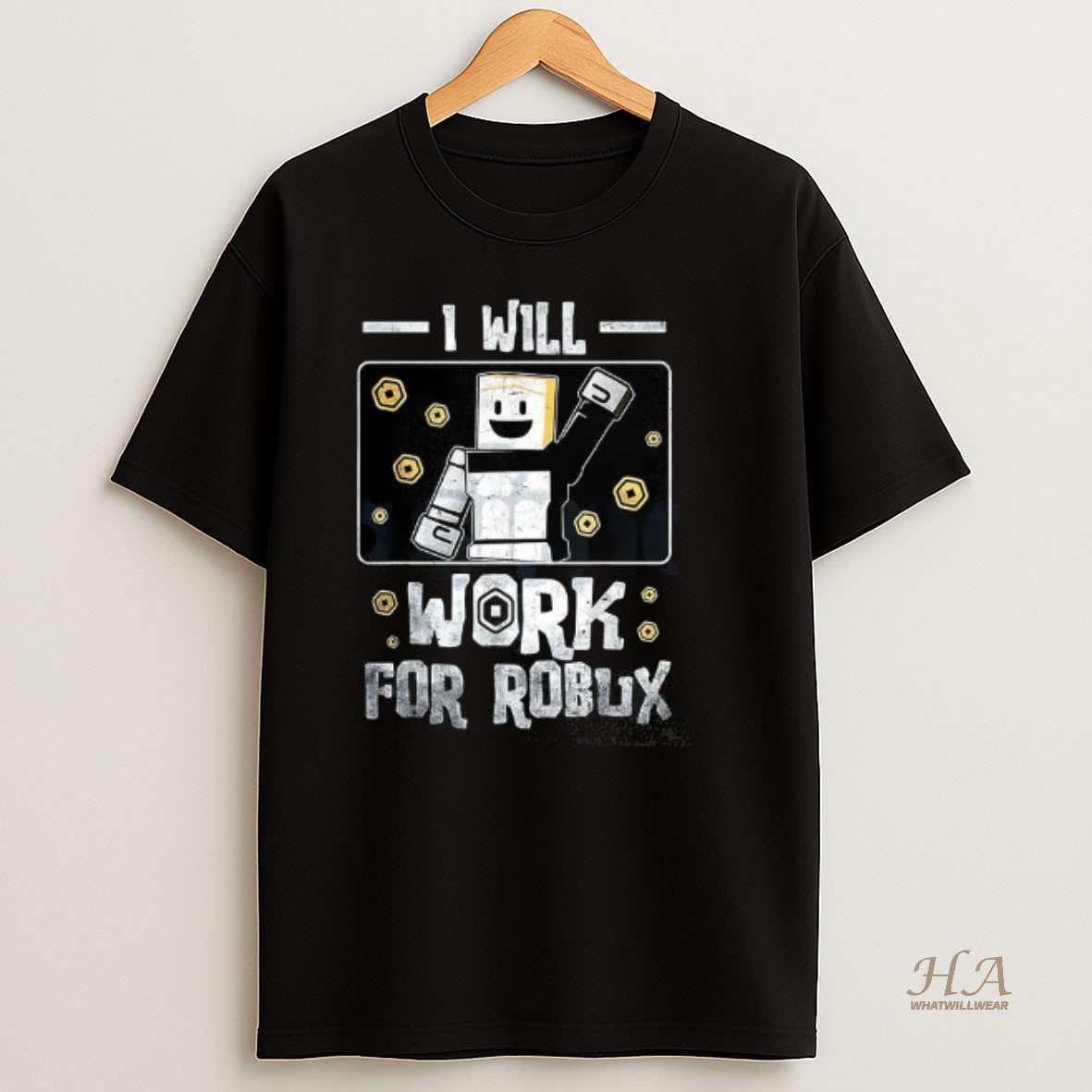 Official I Will Work For Robux Roblox Video Game T Shirt