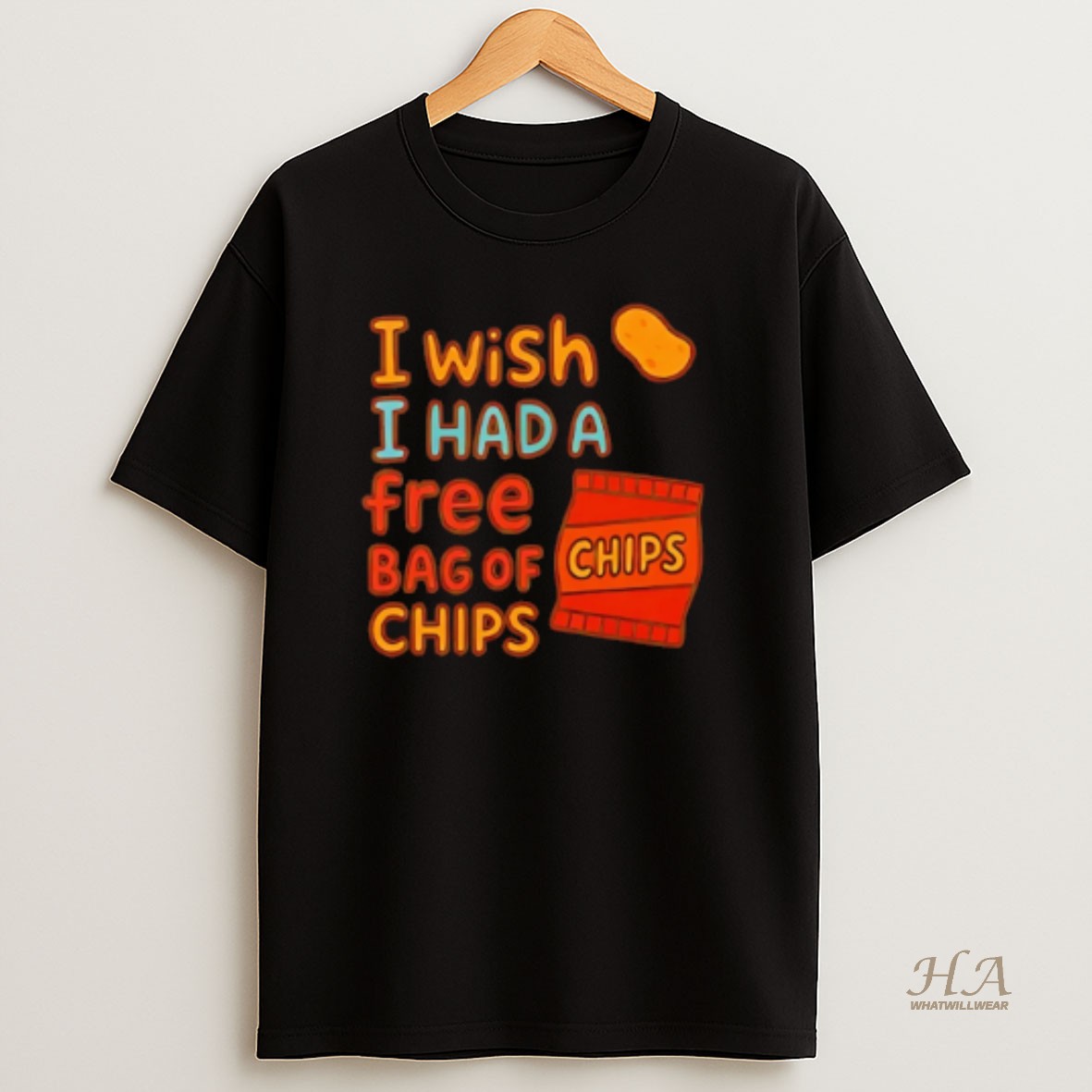 Official I Wish I Had A Free Bag Of Chips T Shirt