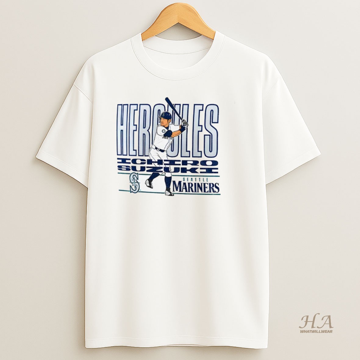 Official Ichiro Suzuki Seattle Mariners Baseball Mlb Hercules Players Shirt