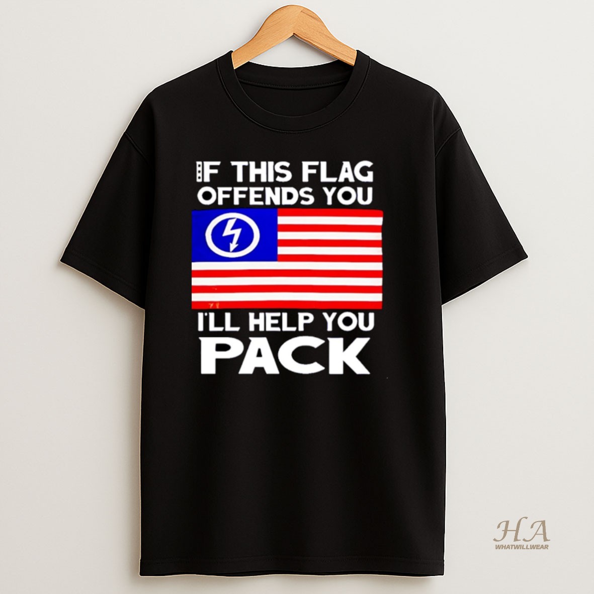Official If This Flag Offends You Ill Help You Pack Christmas T Shirt