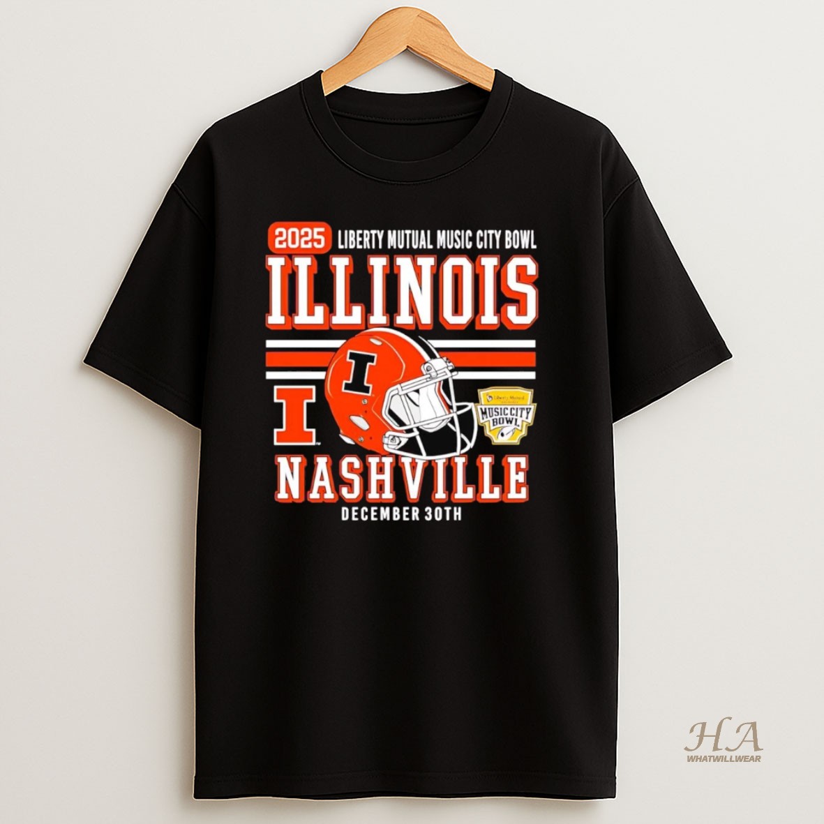 Official Illinois Fighting Illini 2025 Liberty Mutual Music City Bowl Nashville Shirt