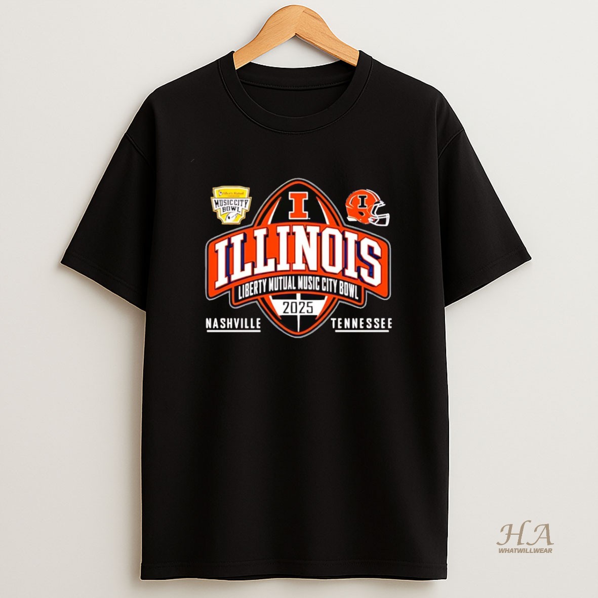Official Illinois Fighting Illini 2025 Liberty Mutual Music City Bowl Nashville Tennessee Shirt