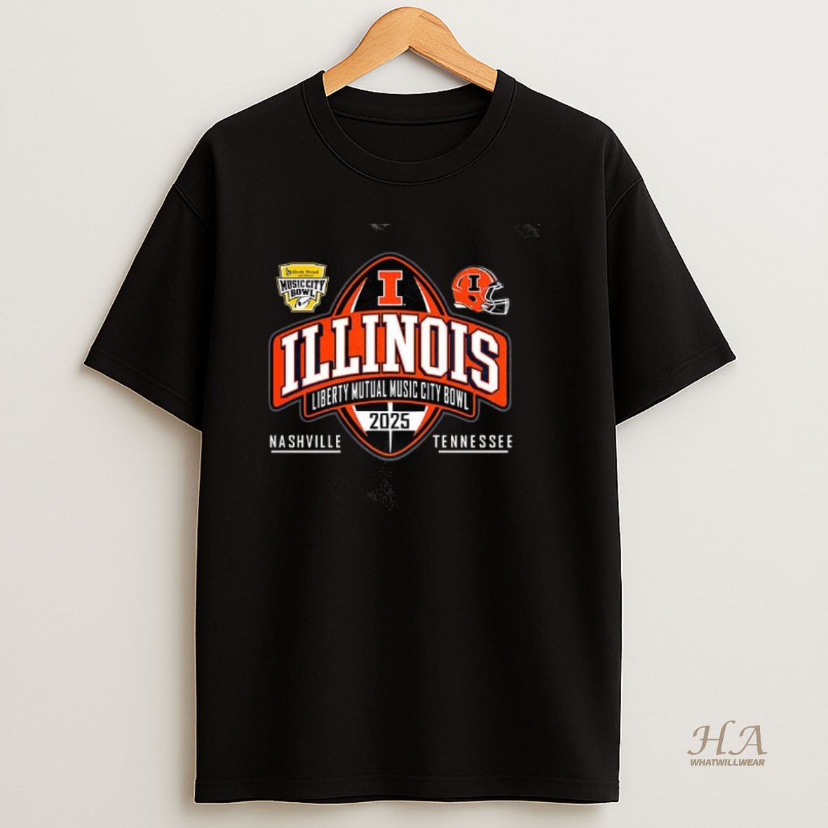 Official Illinois Fighting Illini Football 2025 Music City Bowl T Shirt