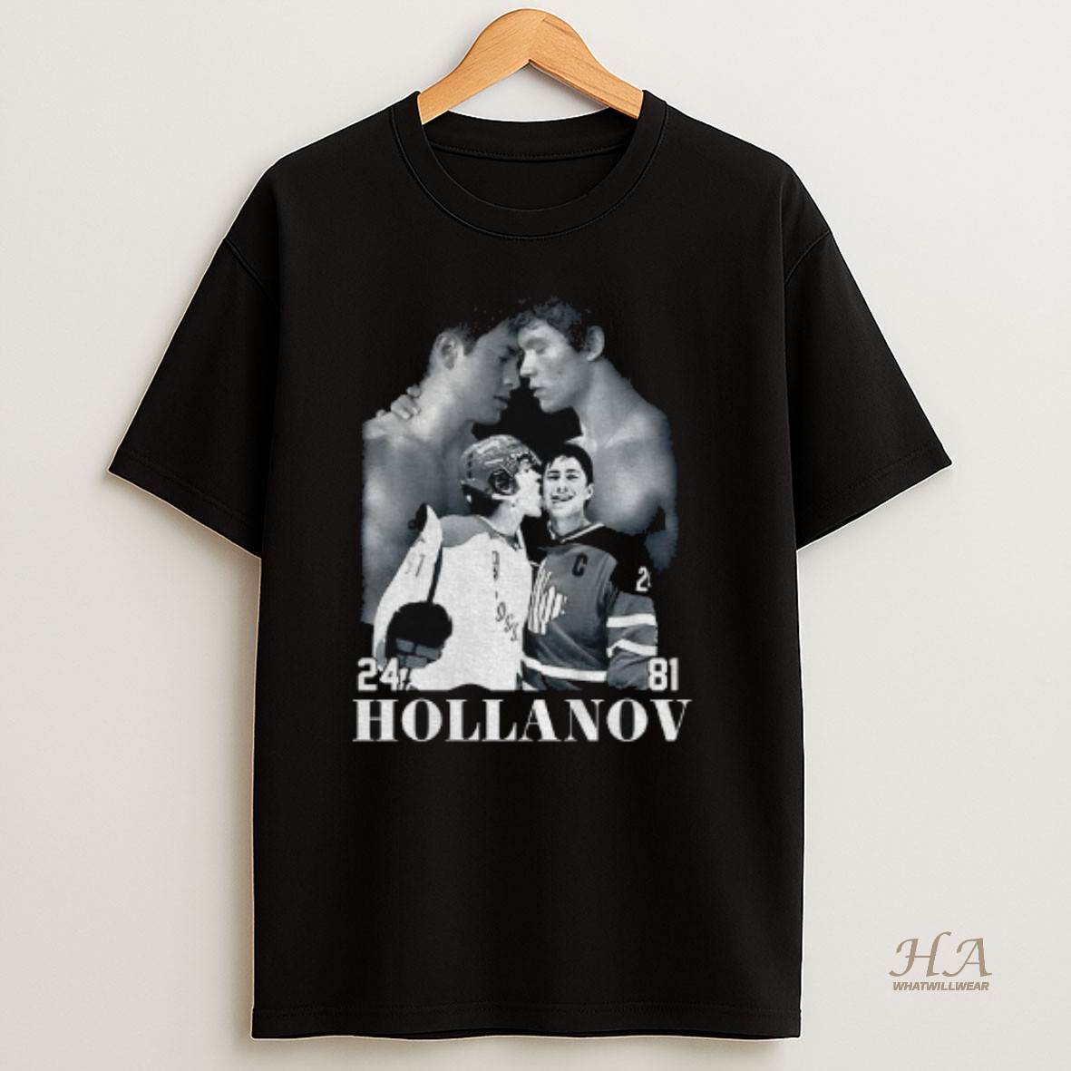 Official Ilya Rozanov Licks Shane Hollander Face Hollanov 24 81 Vintage T Shirt