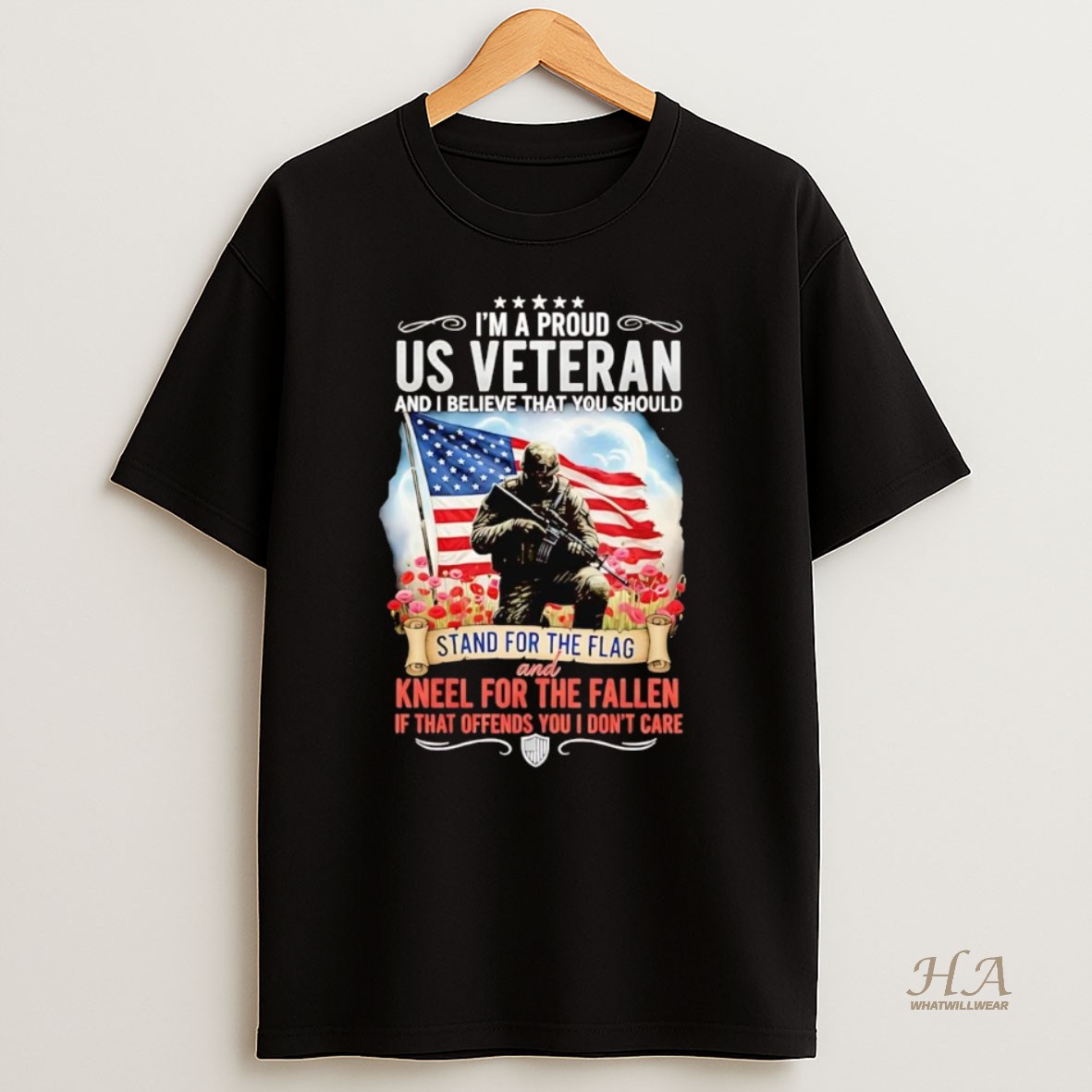 Official Im A Proud Us Veteran I Believe That You Should Stand For Us Flag Shirt