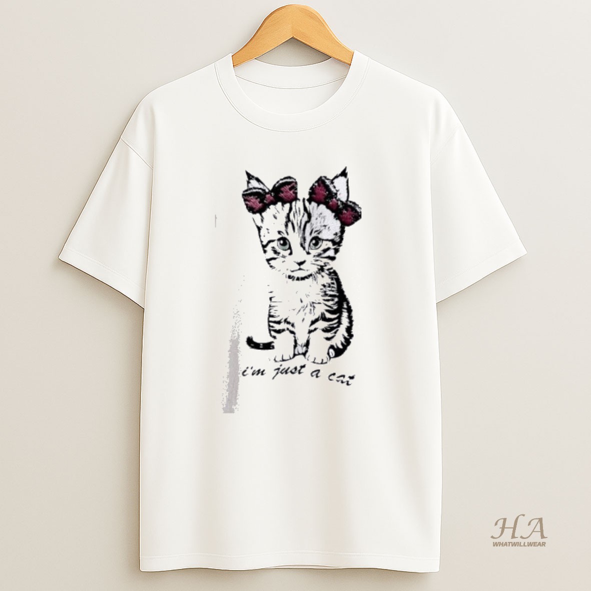 Official Im Just A Cat Wear A Bow Tie Cute Shirt