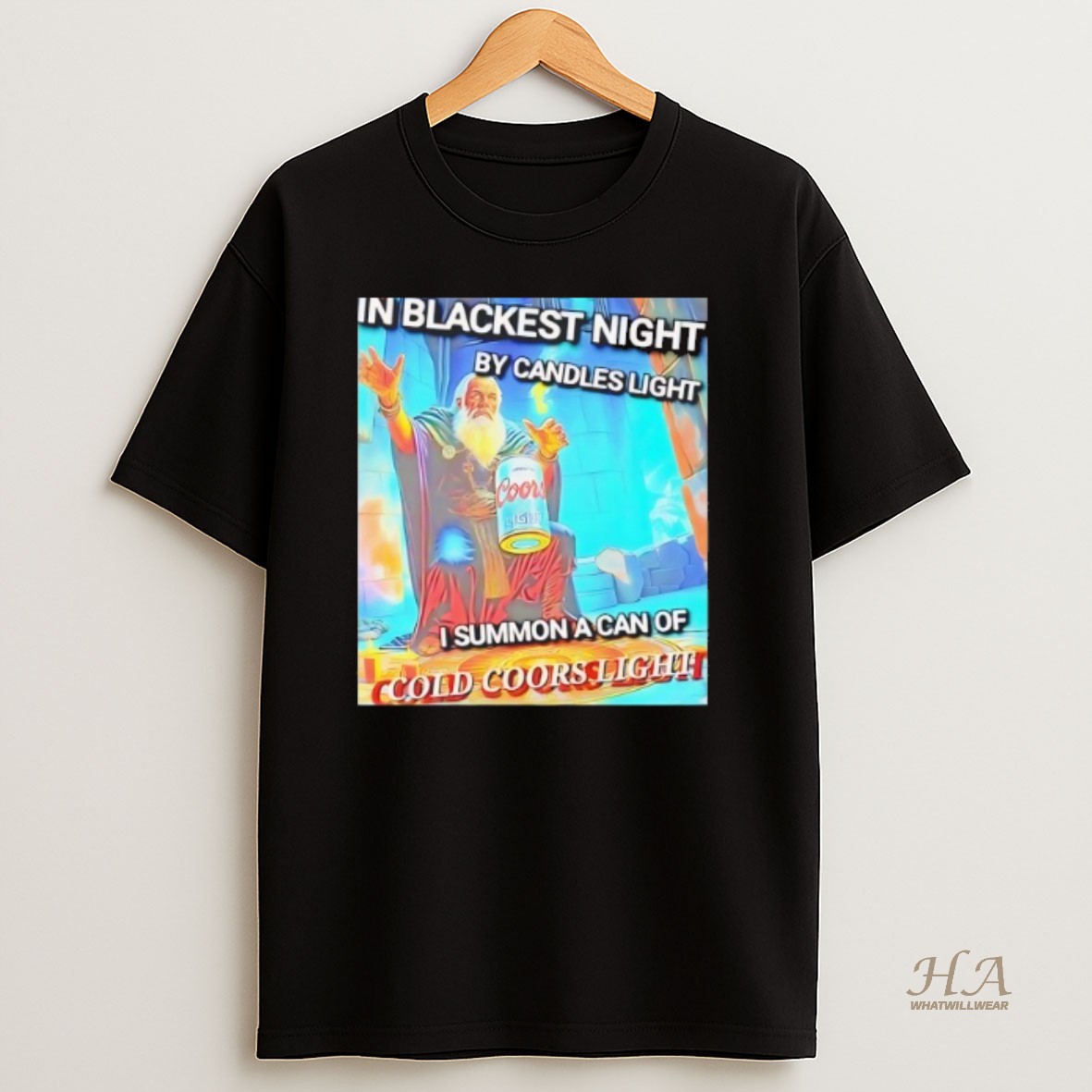 Official In Blackest Night By Candle Light I Summon A Can Of Cold Coors Light Shirt