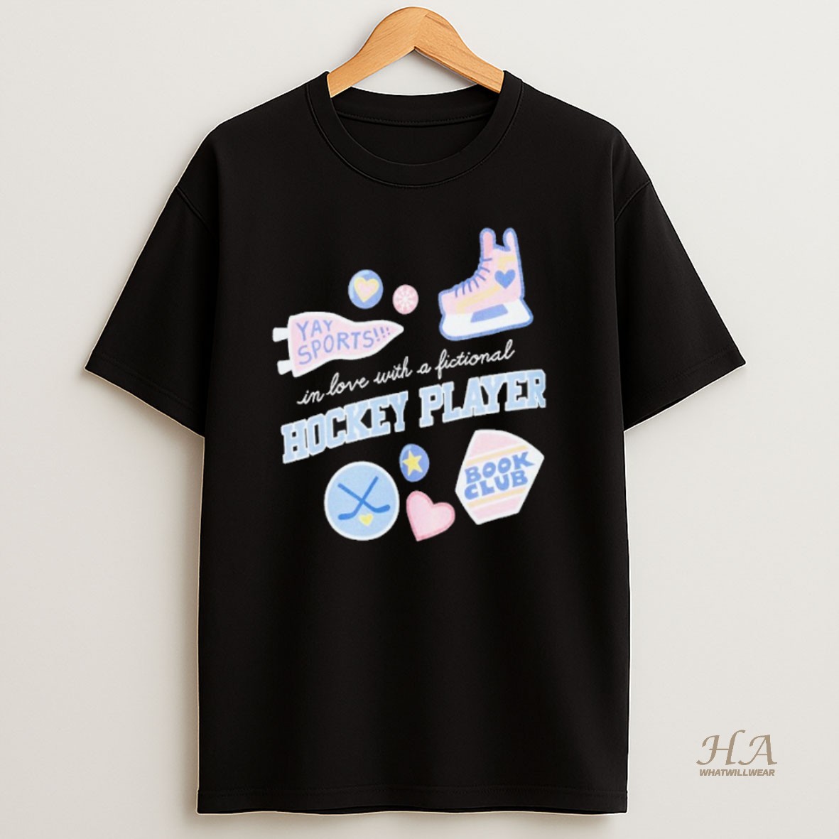 Official In Love With A Fictional Hockey Player Book Club T Shirt