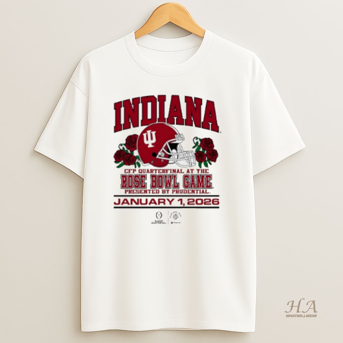Official Indiana Football 2026 Cfp Rose Bowl Game Helmet T Shirt