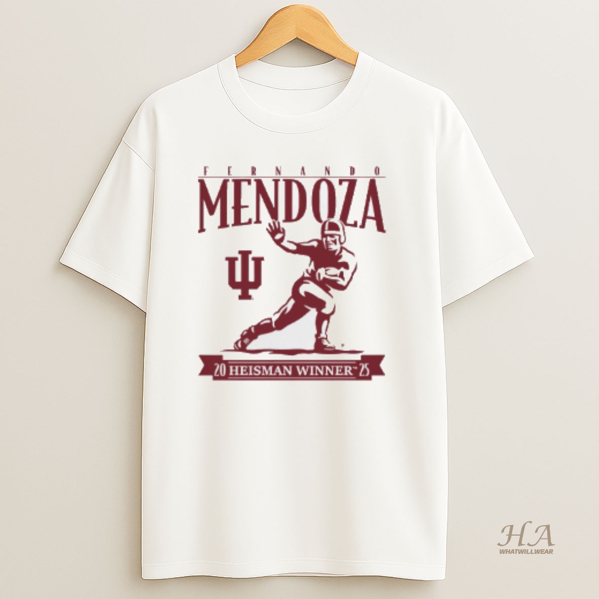 Official Indiana Football Fernando Mendoza Heisman Winner 2025 T Shirt