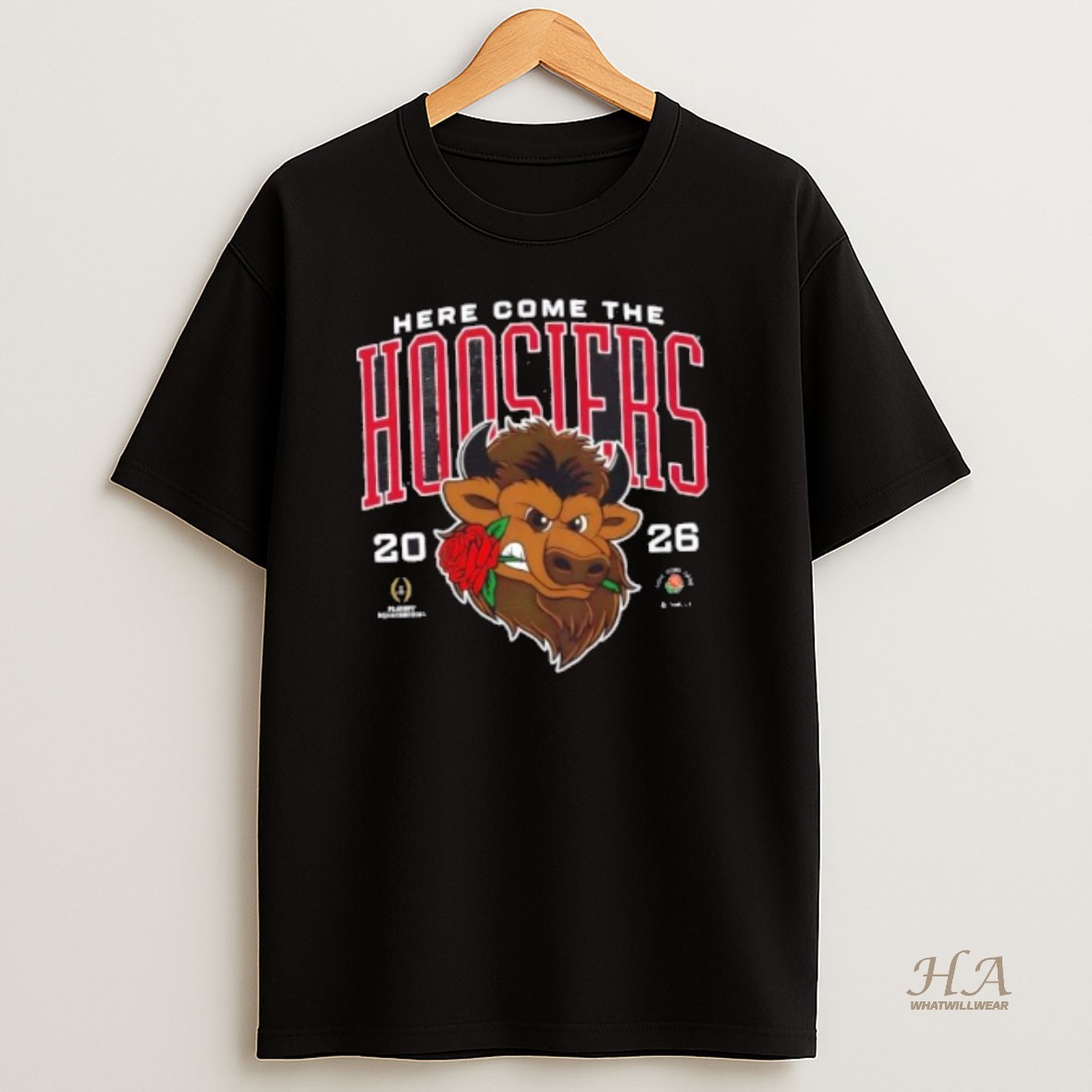 Official Indiana Here Come The Hoosiers 2026 Rose Bowl T Shirt
