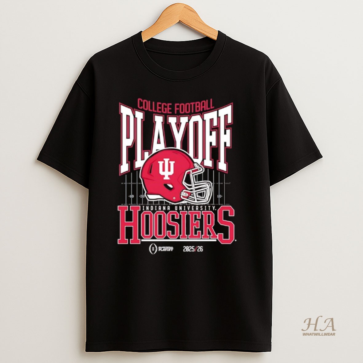 Official Indiana Hoosiers 2025 26 College Football Playoff Cfp Helmet T Shirt