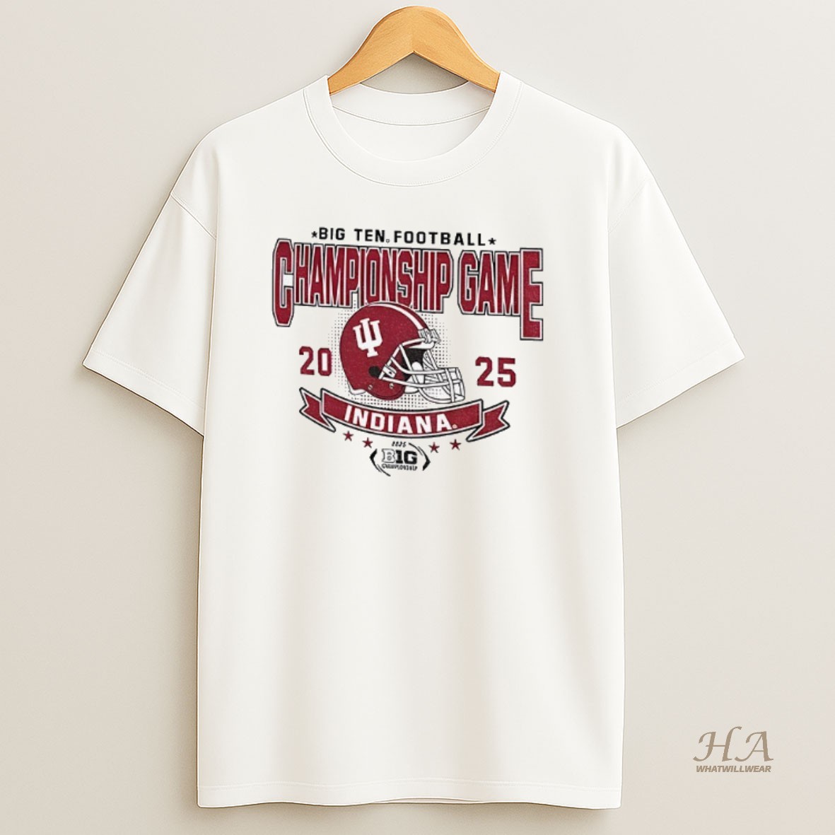 Official Indiana Hoosiers 2025 Big 10 Football Championship Game Logo Shirt