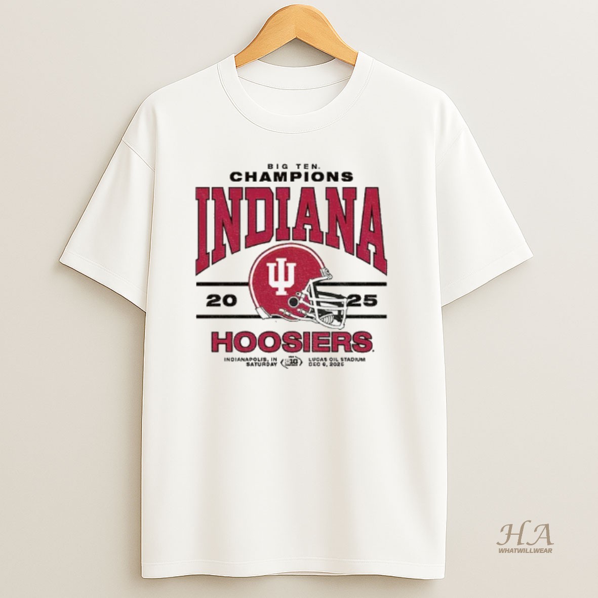 Official Indiana Hoosiers 2025 Big Ten Football Champions T Shirt