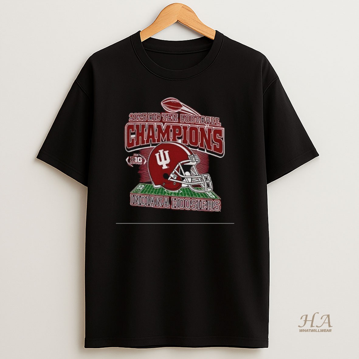 Official Indiana Hoosiers 2025 Big Ten Football Champions Logo Shirt