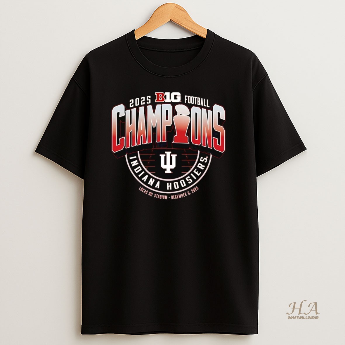 Official Indiana Hoosiers 2025 Big 10 Football Champions T Shirt