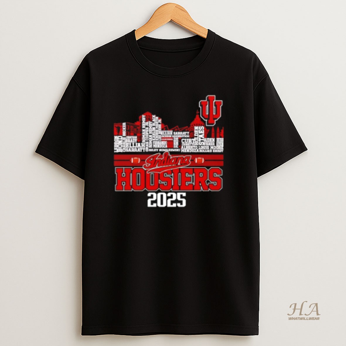 Official Indiana Hoosiers 2025 Player Names City Skyline Shirt