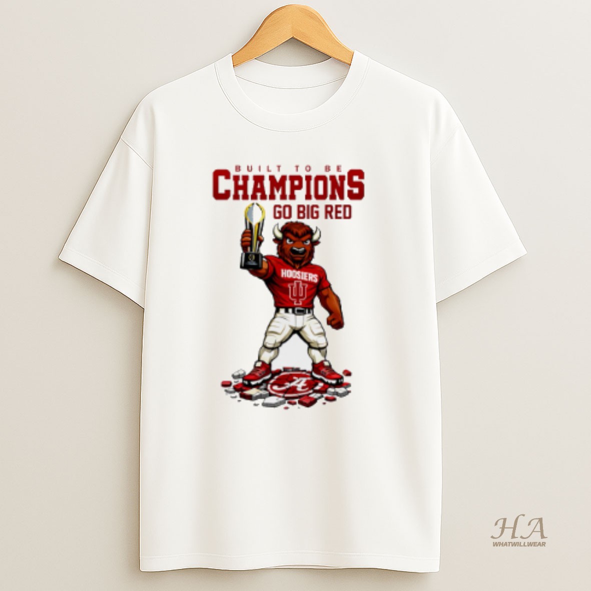 Official Indiana Hoosiers 2026 Cfp Built To Be Champions Go Big Red T Shirt