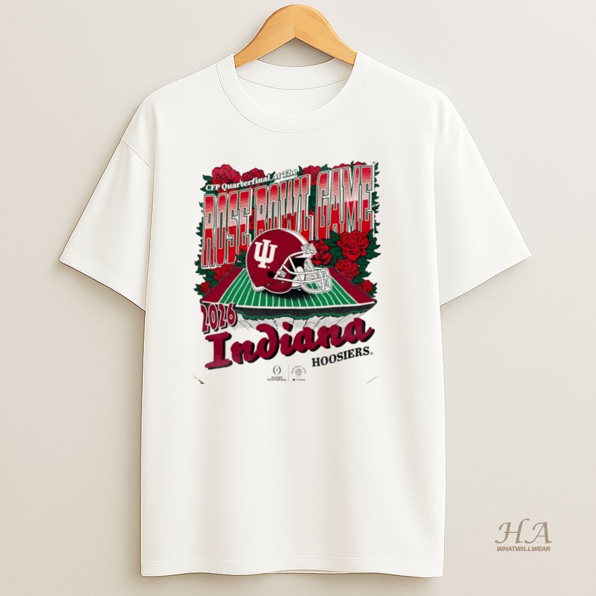 Official Indiana Hoosiers 2026 Cfp Rose Bowl Game Christmas Shirt