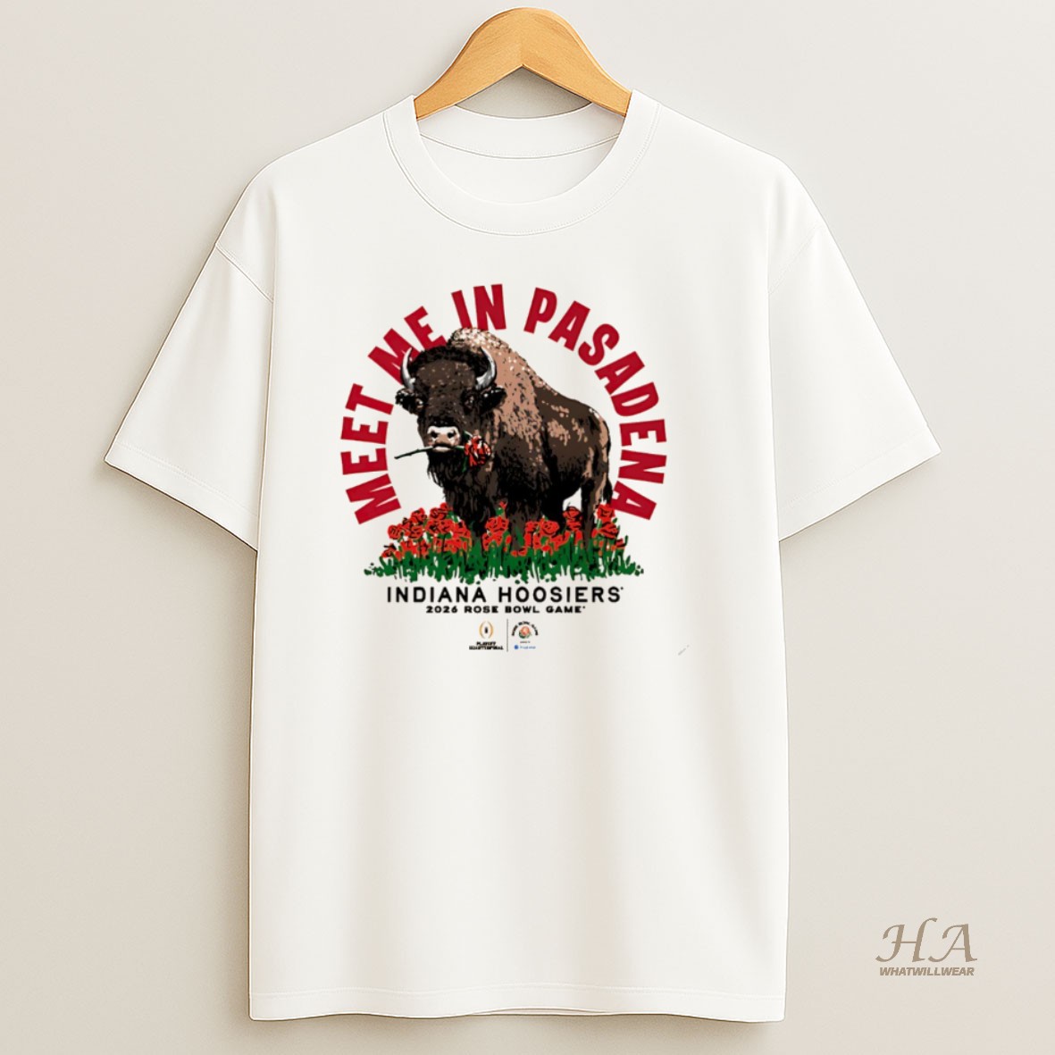 Official Indiana Hoosiers 2026 Cfp Rose Bowl Game Meet Me In Pasadena Christmas T Shirt