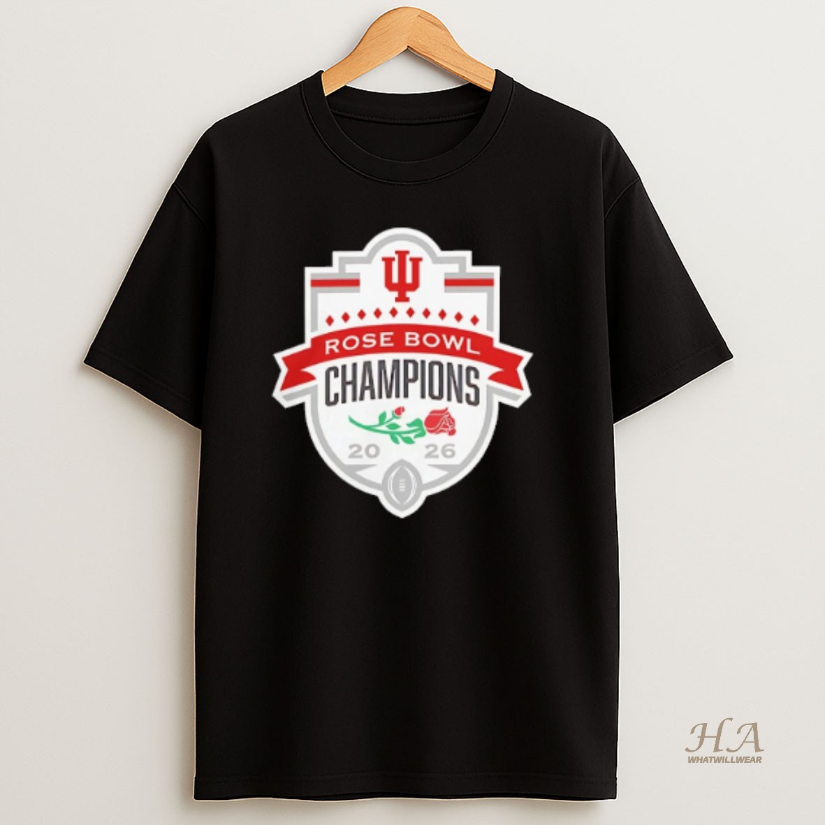 Official Indiana Hoosiers 2026 Rose Bowl Champions Graphic T Shirt
