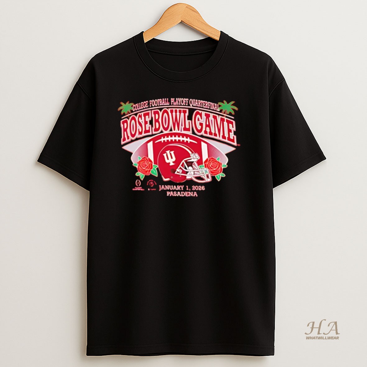 Official Indiana Hoosiers 2026 Rose Bowl Game College Football Playoff Quarterfinal Shirt