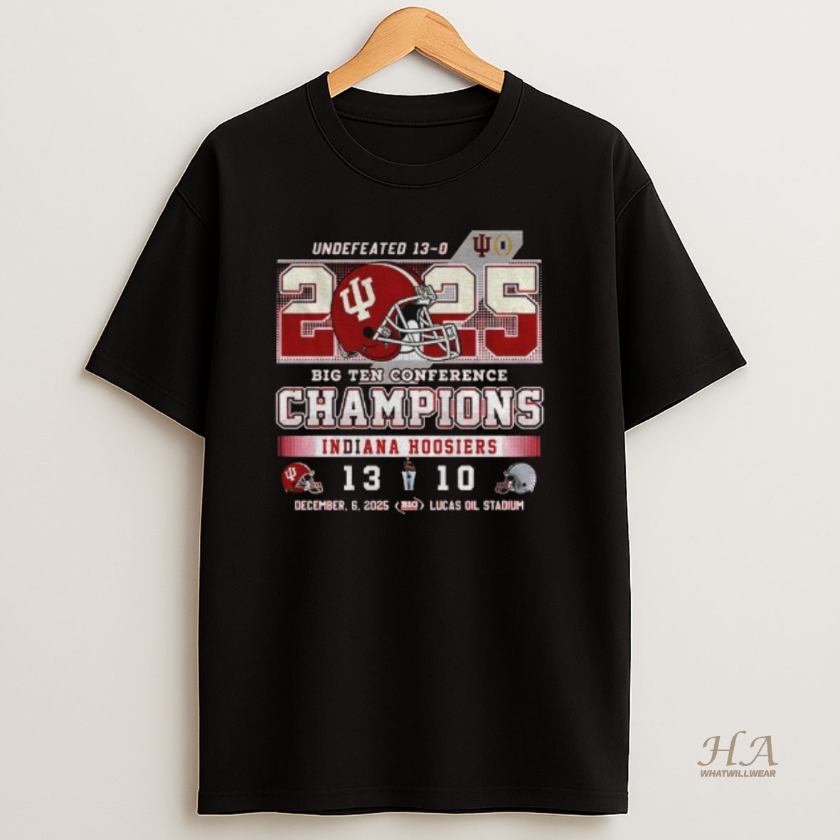Official Indiana Hoosiers Big Ten Conference 2025 Beat Ohio State Buckeyes Football Playoff College Football T Shirt
