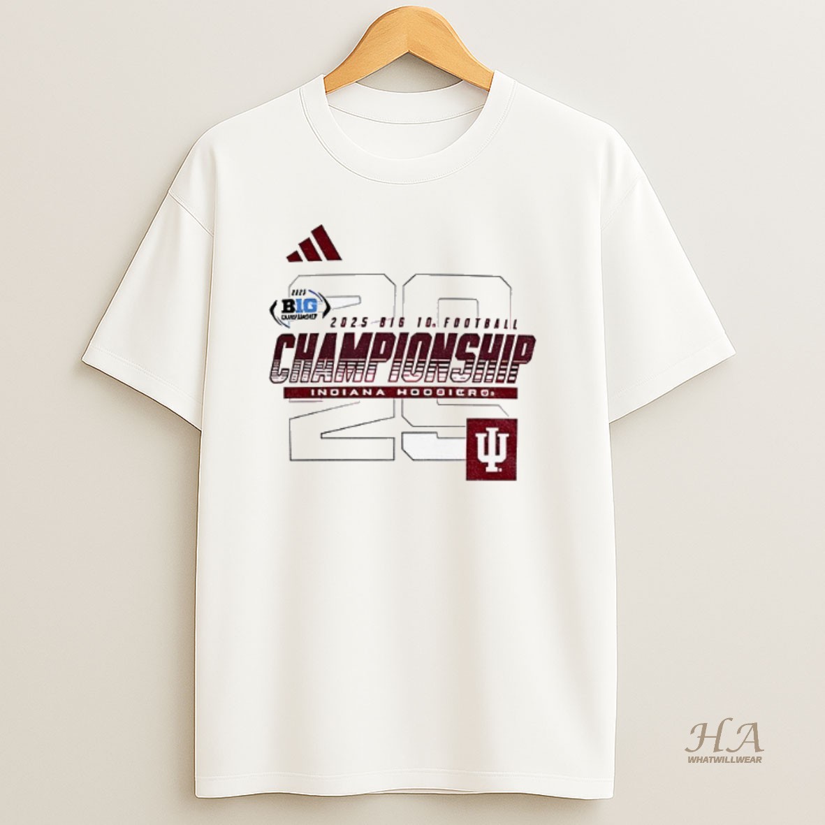 Official Indiana Hoosiers Big Ten Football Championship Bound 2025 Logo Shirt