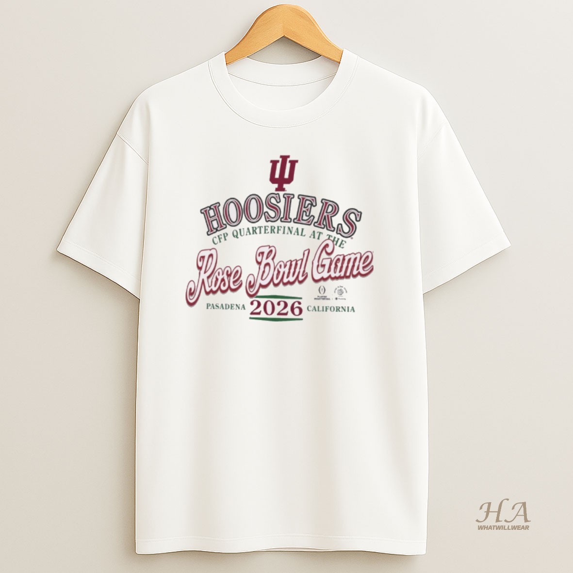 Official Indiana Hoosiers College Football Playoff Quarterfinal The Rose Bowl 2026 Pasadena California T Shirt