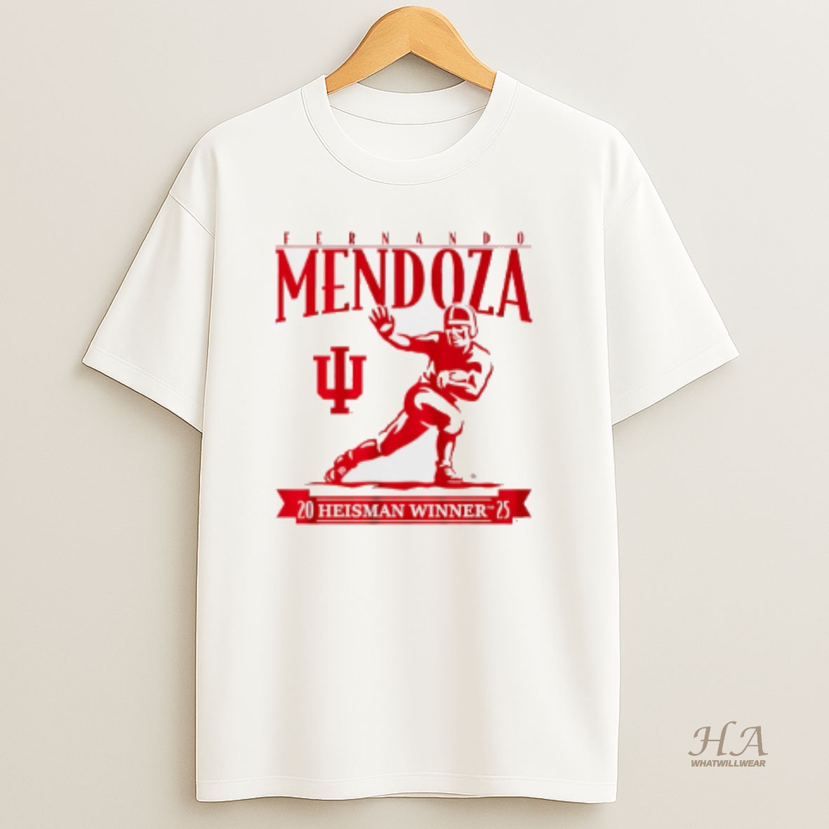 Official Indiana Hoosiers Fernando Mendoza Heisman Trophy 2025 T Shirt