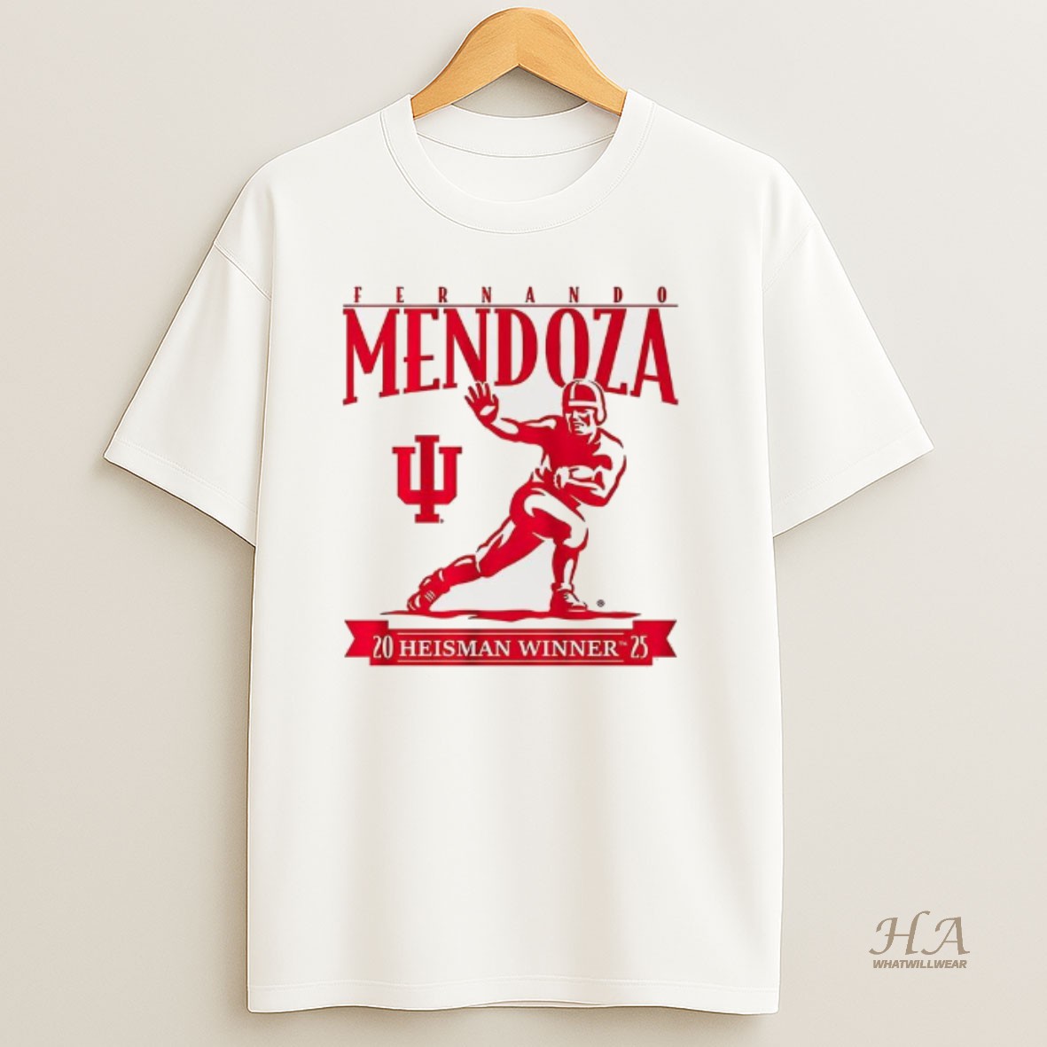 Official Indiana Hoosiers Football Heisman Winner Fernando Mendoza 2025 T Shirt