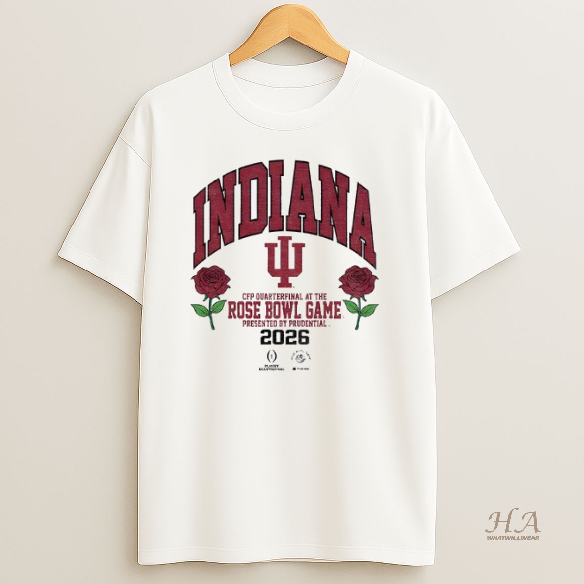 Official Indiana Hoosiers Football Rose Bowl Game Cfp Quarterfinal 2026 Presented By Prudential T Shirt