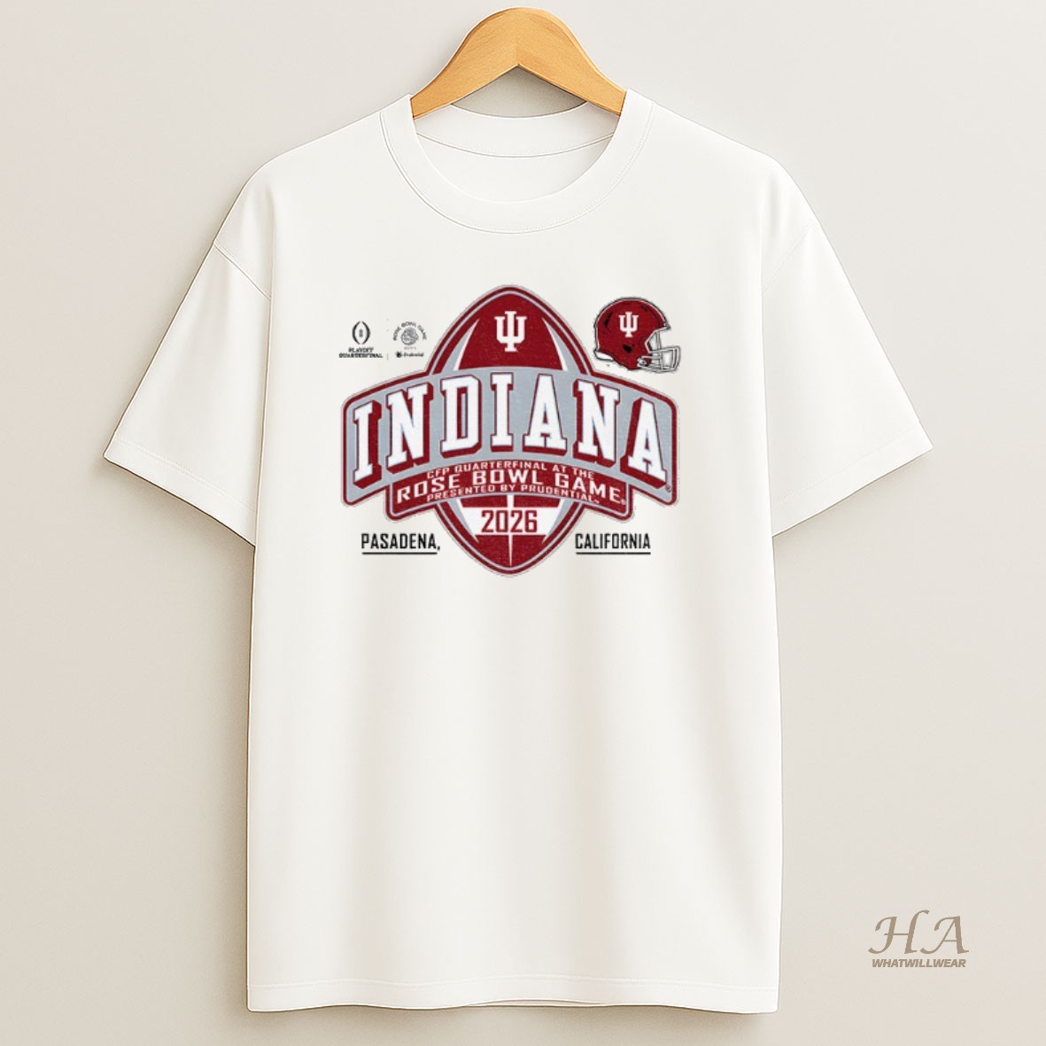 Official Indiana Hoosiers Rose Bowl 2025 2026 Cfp Quarterfinal White Shirt