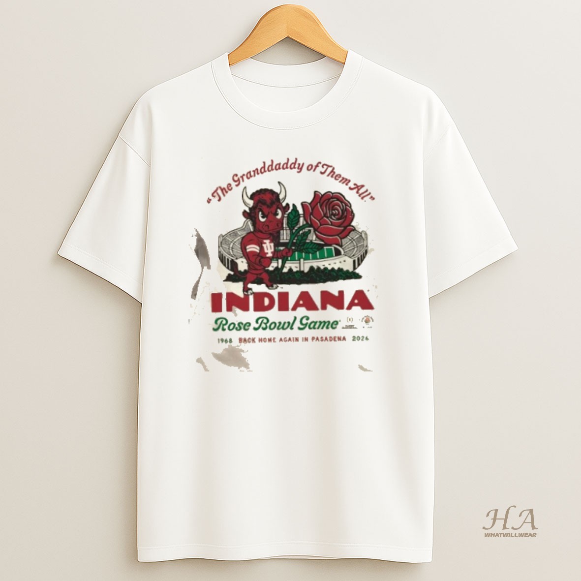 Official Indiana Hoosiers The Grandaddy Of Them All 2026 Rose Bowl T Shirt