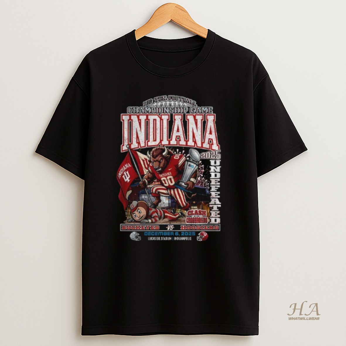 Official Indiana Hoosiers Beat Ohio State Buckeyes Big Championship Game Undefeated 2025 T Shirt