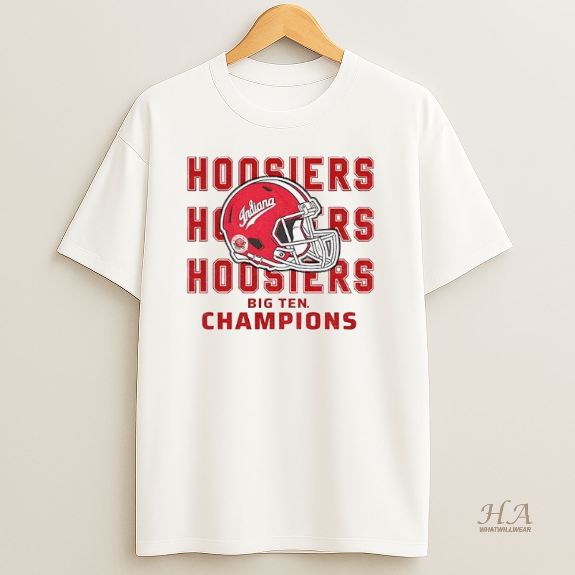 Official Indiana Hoosiers Football Rose Bowl Helmet Big 10 Champions 2026 Shirt