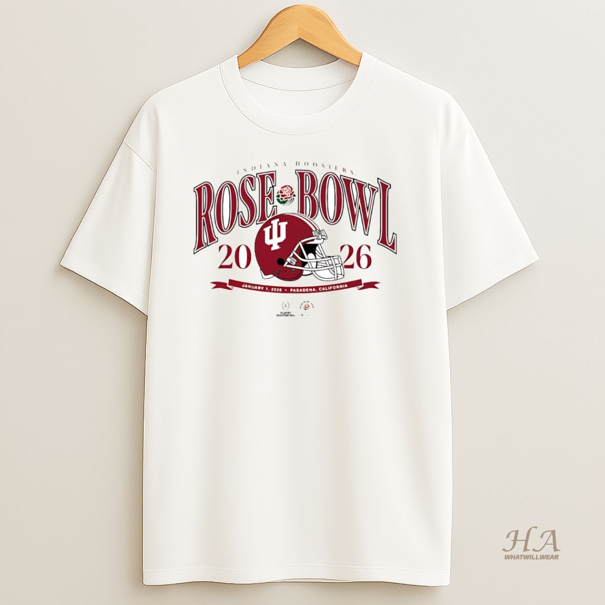 Official Indiana Hoosiers Helmet Rose Bowl 2026 Playoff Quarterfinal Shirt