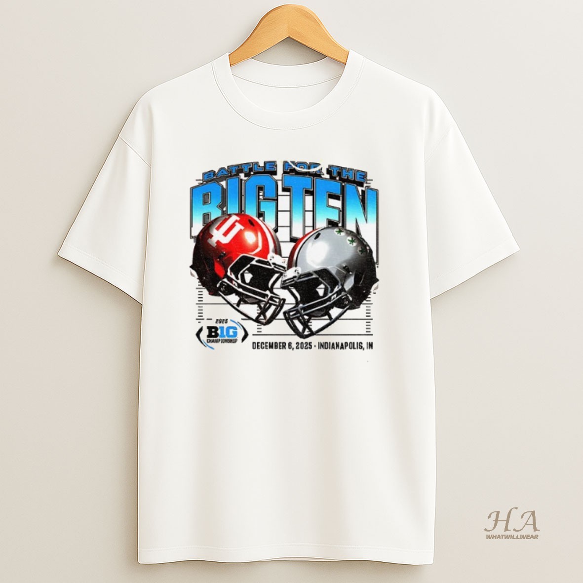Official Indiana Hoosiers Vs Ohio State Buckeyes Battle For The Big Ten Football December 6 2025 Indianapolis Shirt