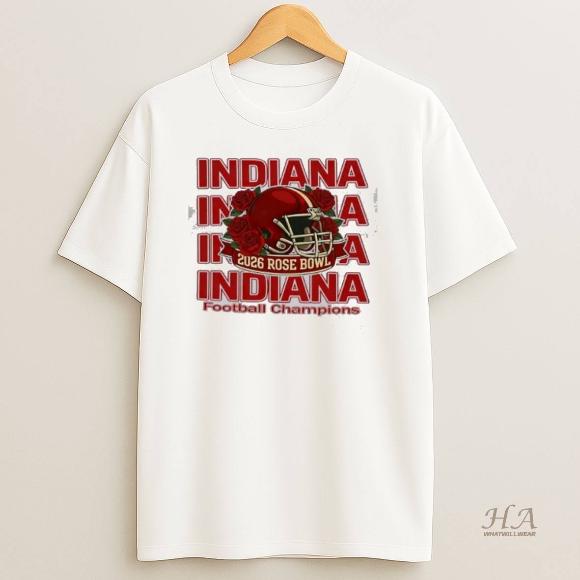 Official Indiana Rose Bowl 2026 Football Champions He15man T Shirt