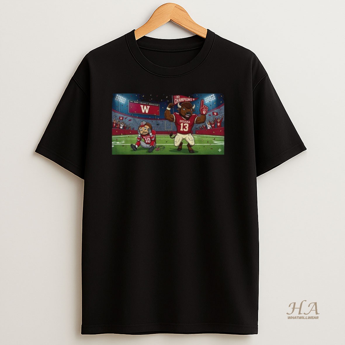 Official Indiana University Football Scene Iu 13 10 Ohio Big 10 Championship Shirt